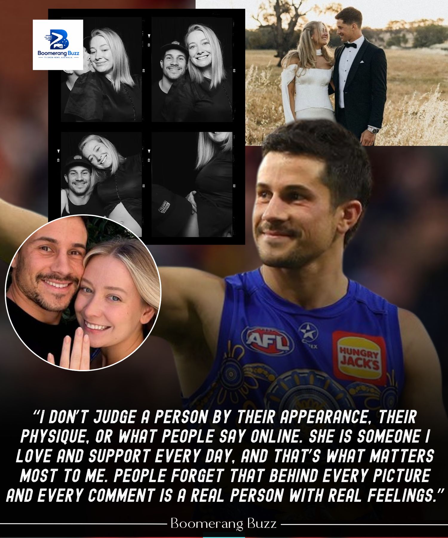 TC. West Coast Eagles star Liam Duggan defends wife against hateful social media comments, earning widespread praise for his mature and compassionate response.